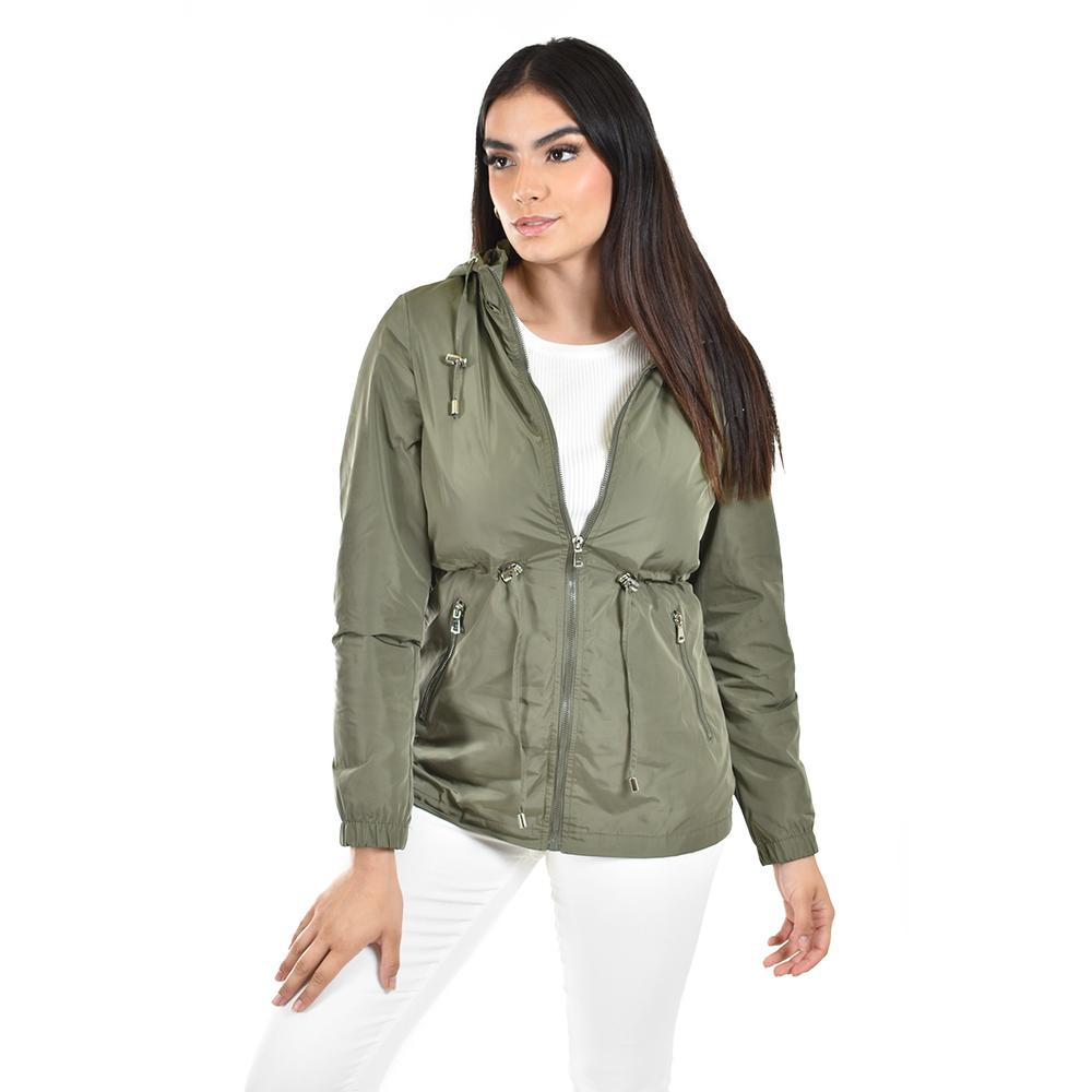 Foto 1 | Chamarra Ligera Con Capucha Desmontable Roman Fashion /tallas Extras  24609 (verde Militar) Verde Oscuro