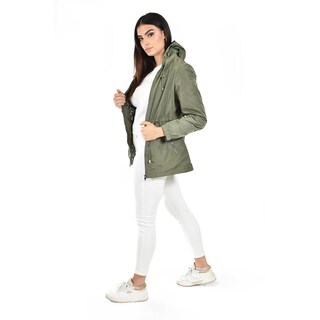 Foto 2 | Chamarra Ligera Con Capucha Desmontable Roman Fashion /tallas Extras 24609 (verde Militar) Verde Oscuro
