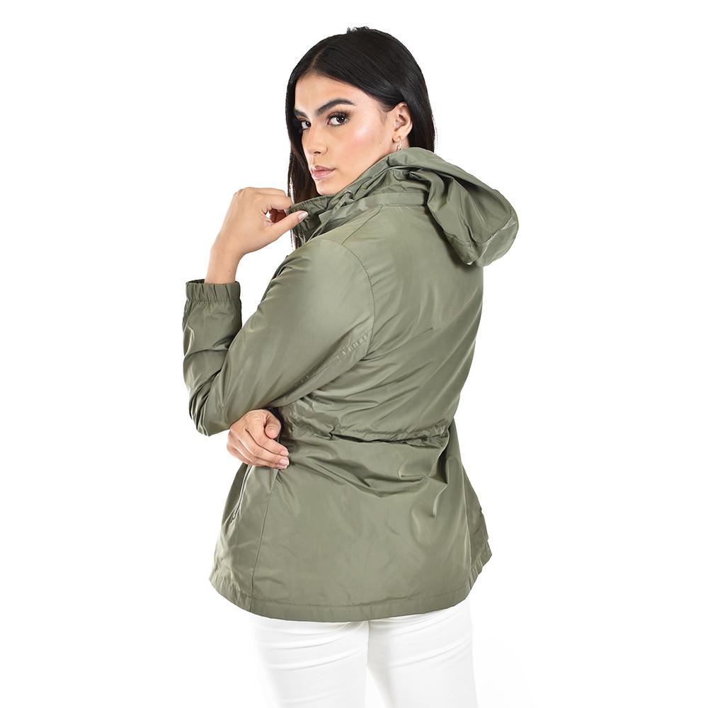 Foto 4 pulgar | Chamarra Ligera Con Capucha Desmontable Roman Fashion /tallas Extras  24609 (verde Militar) Verde Oscuro