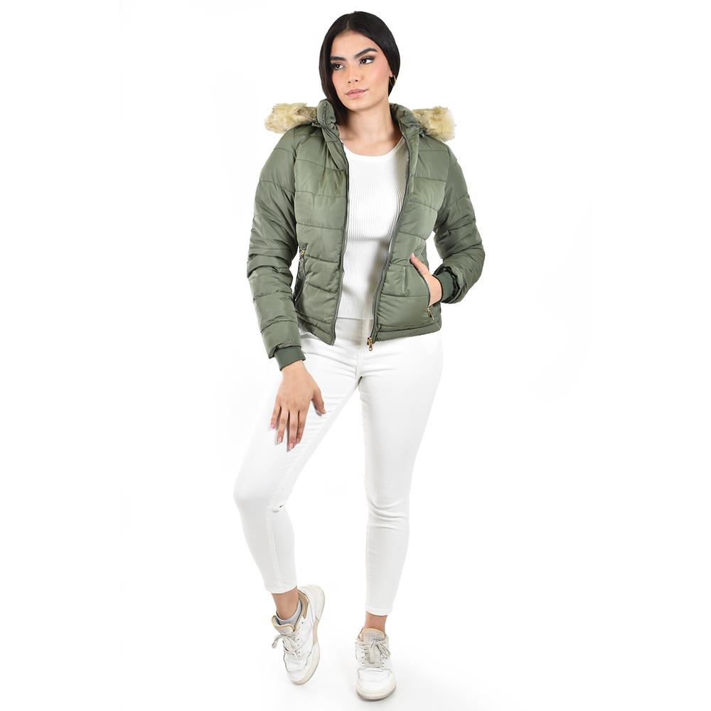 Foto 1 | Chamarra Acolchada Con Capucha Roman Fashion /juvenil  7504 (verde Militar) Verde Oscuro