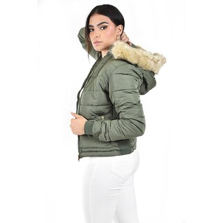 Foto 2 | Chamarra Acolchada Con Capucha Roman Fashion /juvenil 7504 (verde Militar) Verde Oscuro