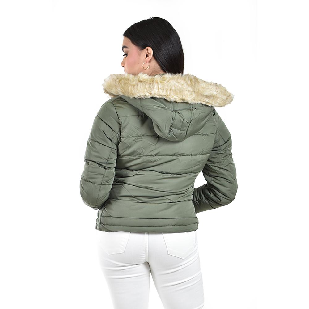 Foto 4 pulgar | Chamarra Acolchada Con Capucha Roman Fashion /juvenil  7504 (verde Militar) Verde Oscuro