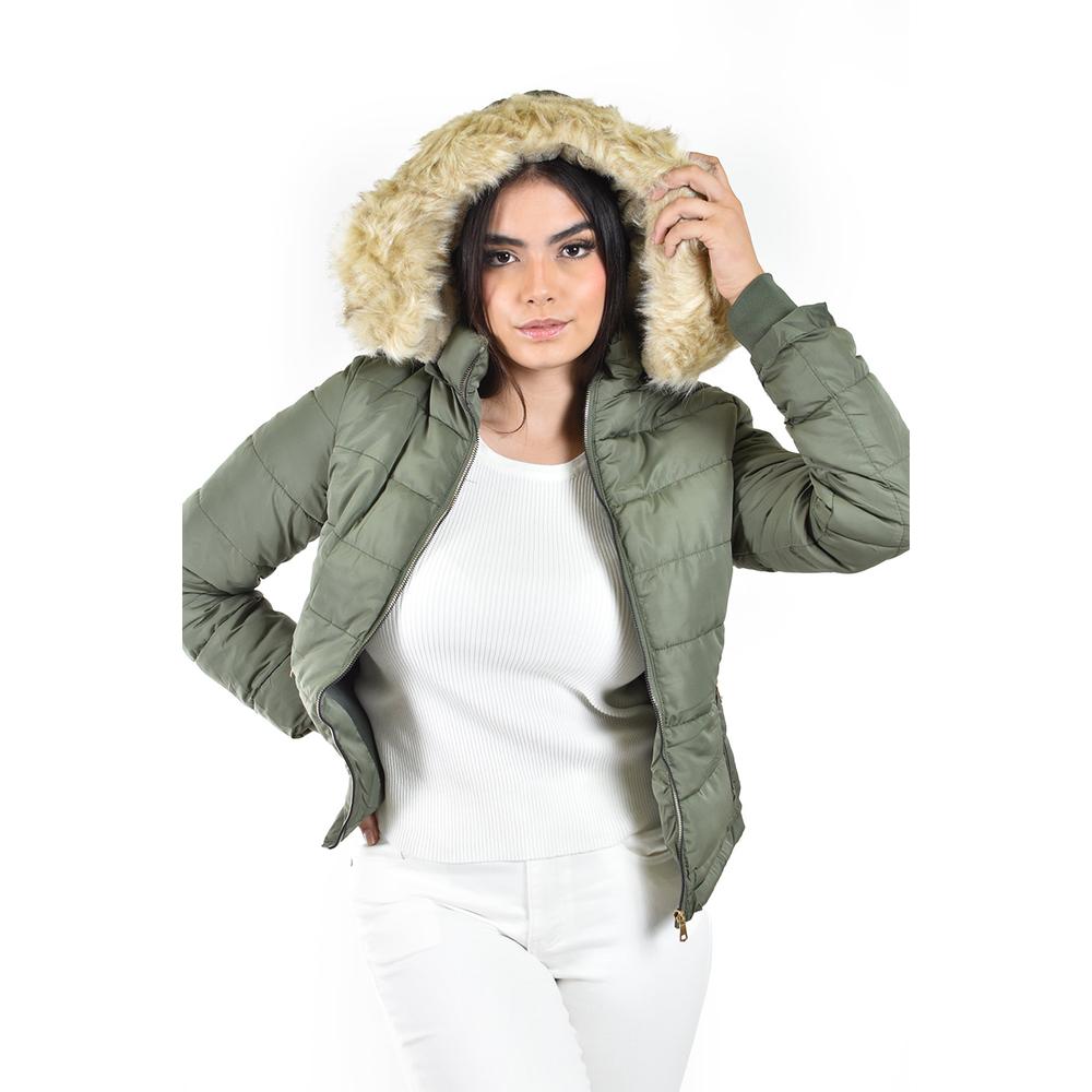 Foto 5 | Chamarra Acolchada Con Capucha Roman Fashion /juvenil  7504 (verde Militar) Verde Oscuro