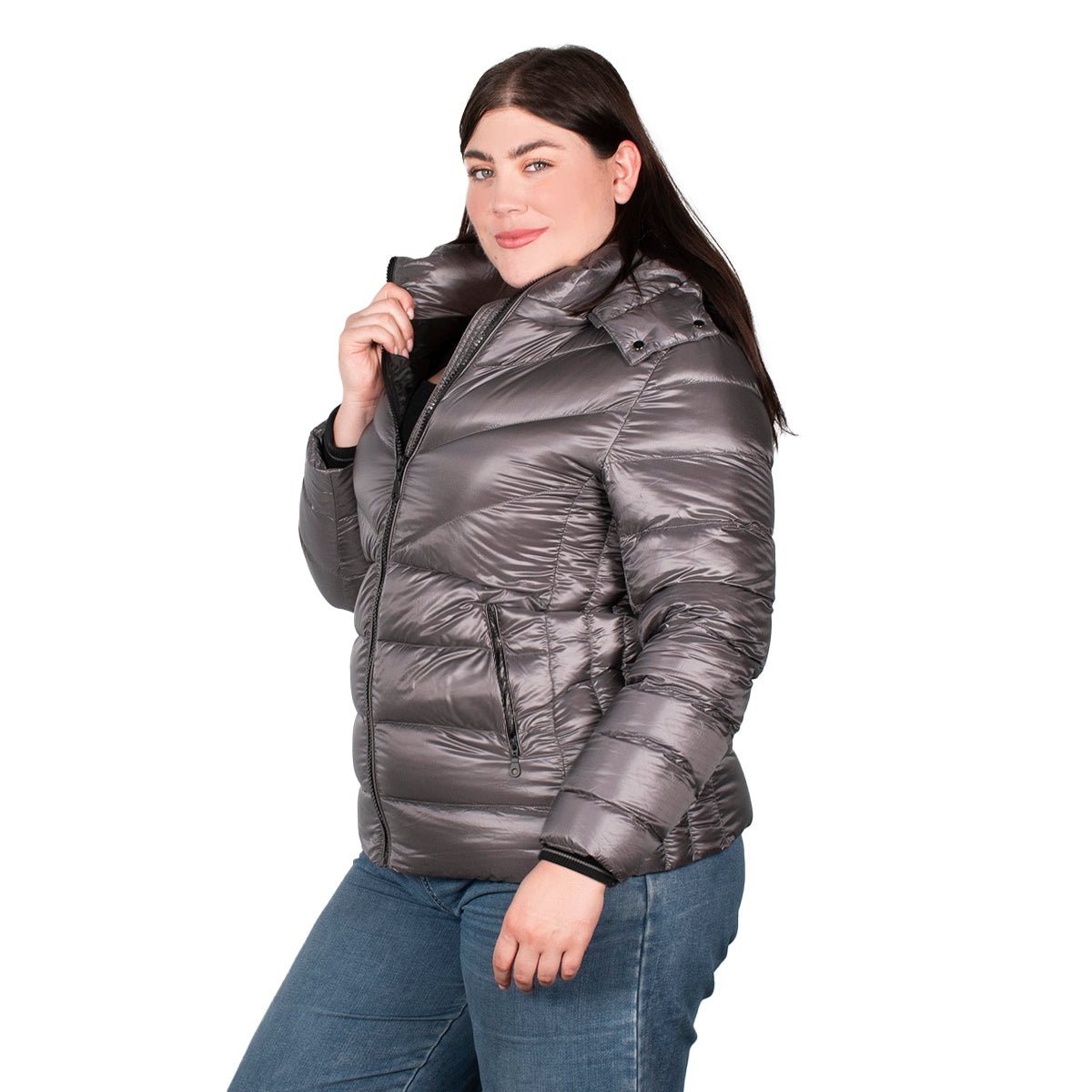 Foto 3 | Chamarra Greenlander Capitonada De Pluma Premium Para Mujer