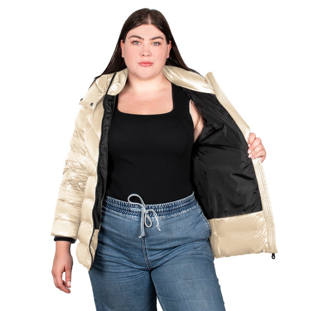 Foto 3 pulgar | Chamarra Greenlander Capitonada De Pluma Premium Para Mujer