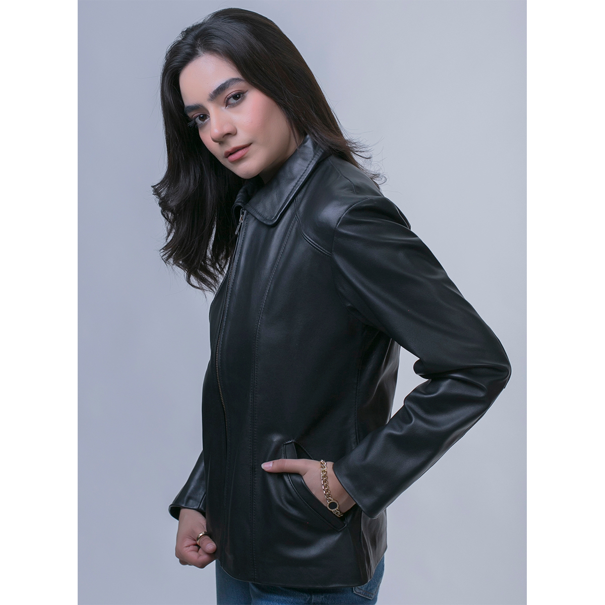 Foto 3 pulgar | Chamarra Piel Borrego Mujer Castelli Dama Cuello Clásico
