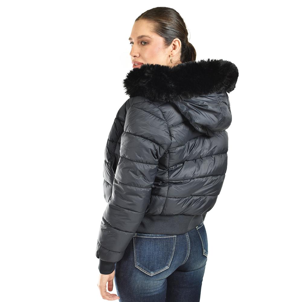 Foto 4 pulgar | Chamarra Con Capucha Desmontable Roman Fashion /juvenil  8026 (negro) Negro