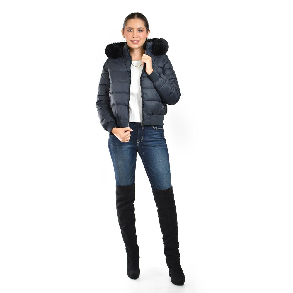 Foto 5 pulgar | Chamarra Con Capucha Desmontable Roman Fashion /juvenil  8026 (negro) Negro