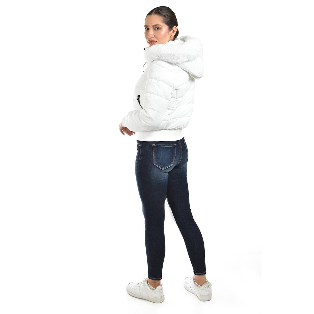 Foto 4 pulgar | Chamarra Con Capucha Desmontable Roman Fashion /juvenil  8026 (blanco) Blanco