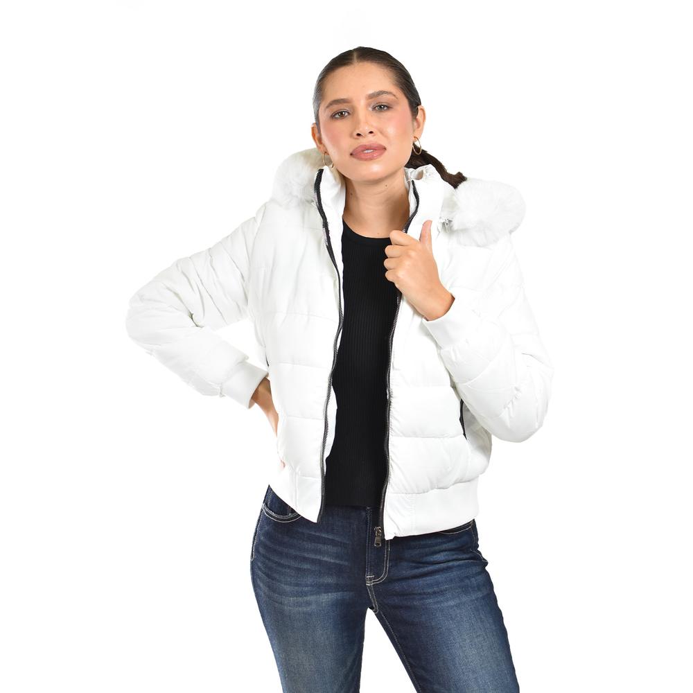 Foto 4 | Chamarra Con Capucha Desmontable Roman Fashion /juvenil  8026 (blanco) Blanco