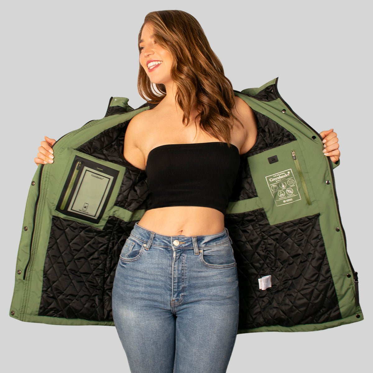 Foto 3 pulgar | Chamarra con Capucha Greenlander para Mujer