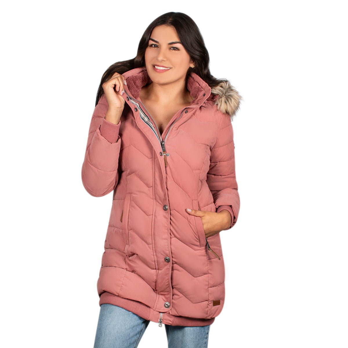 Foto 2 pulgar | Chamarra Greenlander Larga Con Capucha Desmontable Para Mujer