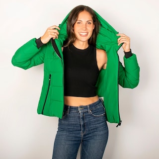 Foto 1 | Chamarra Greenlander Capitonada Con Gorro Para Mujer