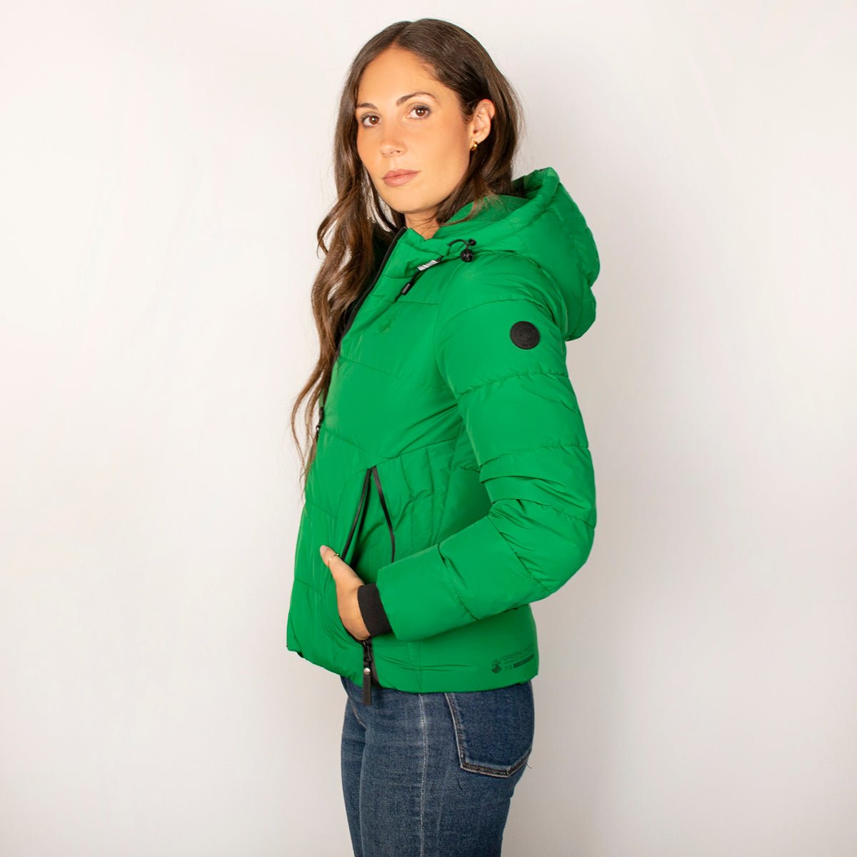 Foto 3 pulgar | Chamarra Greenlander Capitonada Con Gorro Para Mujer