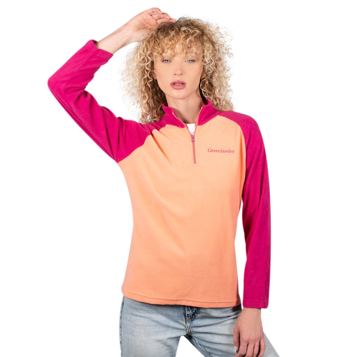 Foto 2 pulgar | Sudadera Greenlander Fleece Bicolor Para Mujer