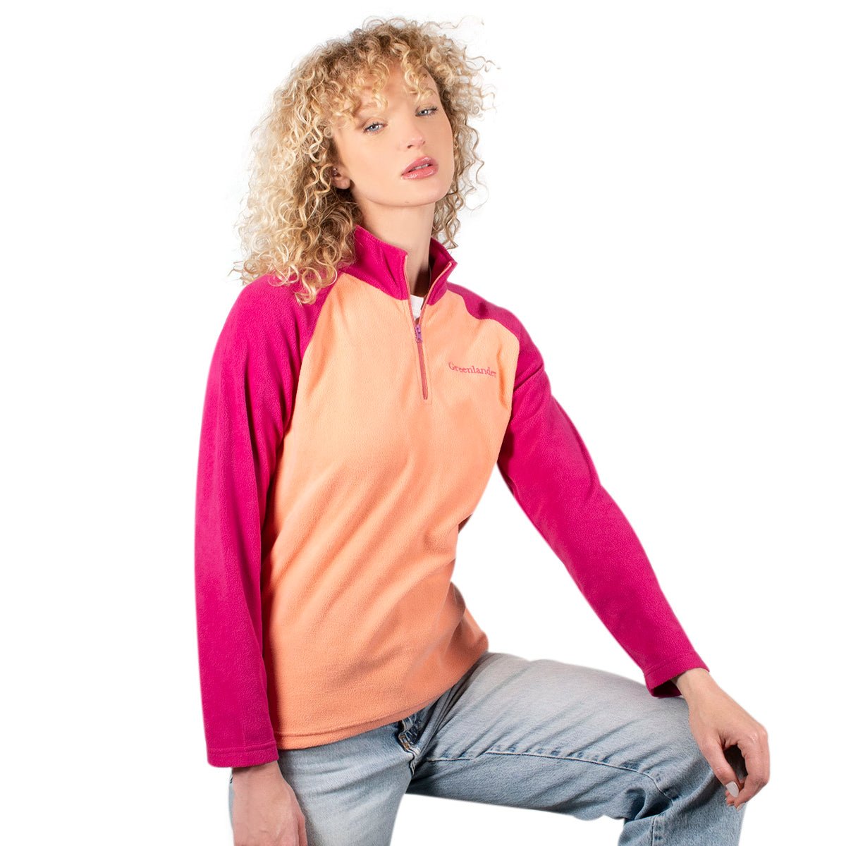 Foto 3 pulgar | Sudadera Greenlander Fleece Bicolor Para Mujer
