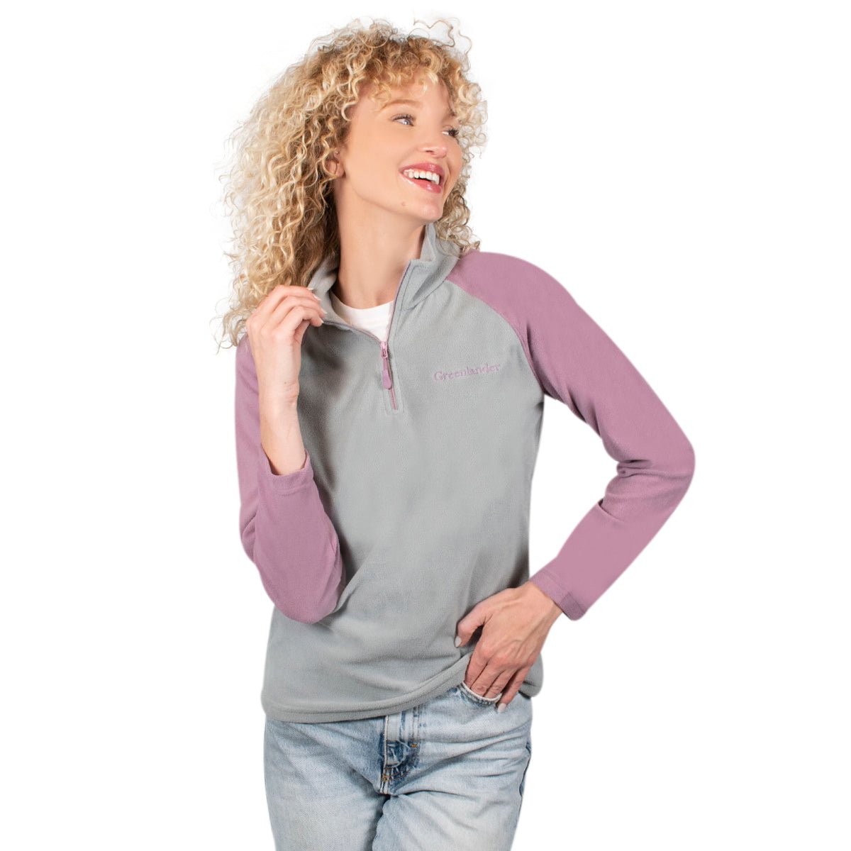 Foto 3 pulgar | Sudadera Greenlander Fleece Bicolor Para Mujer