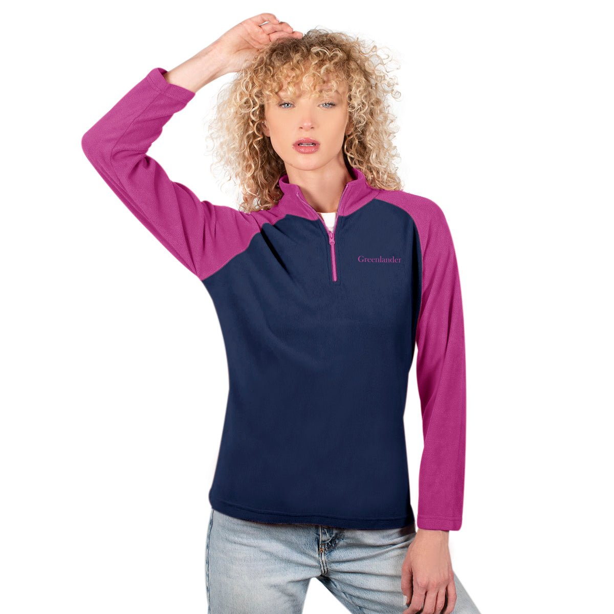 Foto 3 pulgar | Sudadera Greenlander Fleece Bicolor Para Mujer