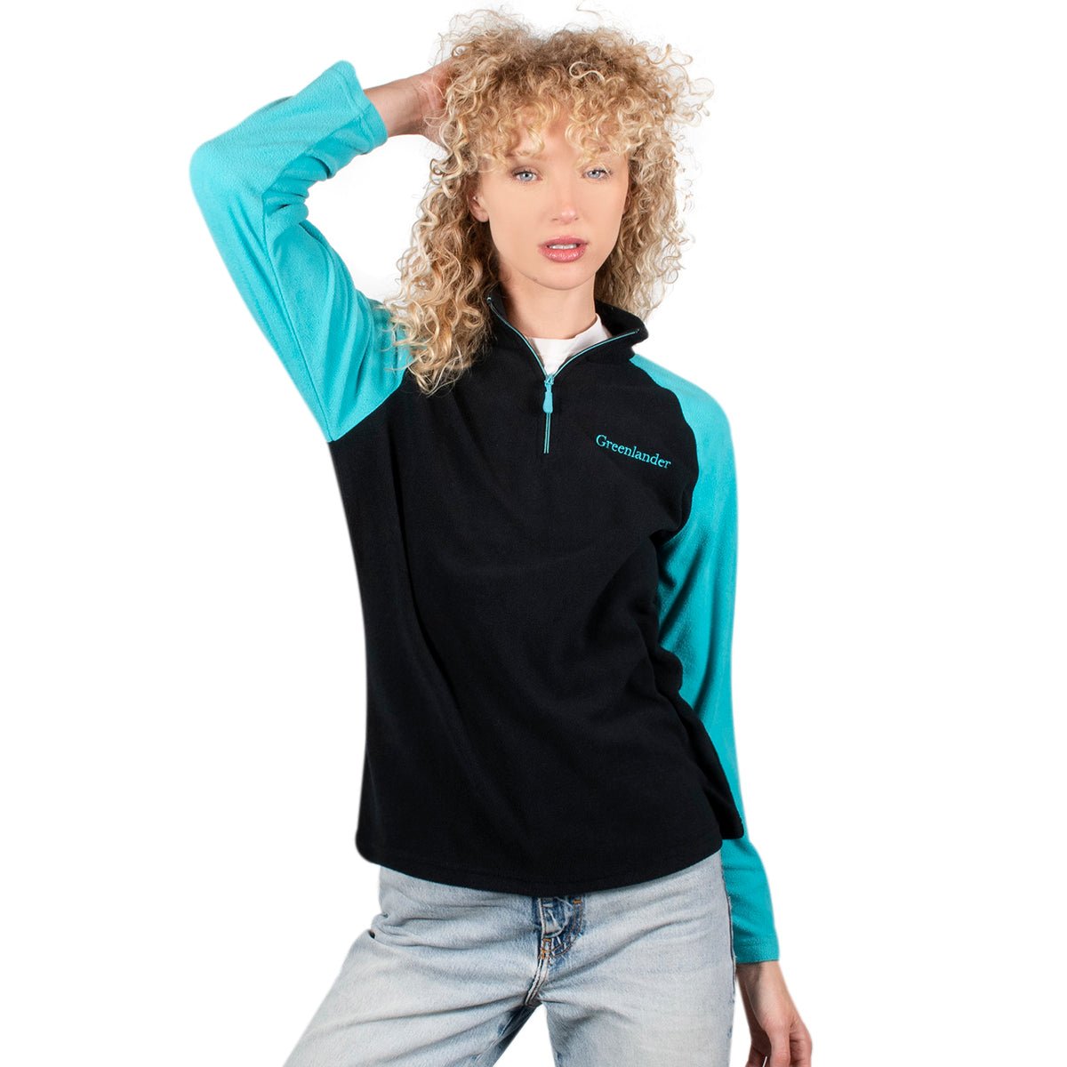 Foto 2 | Sudadera Greenlander Fleece Bicolor Para Mujer