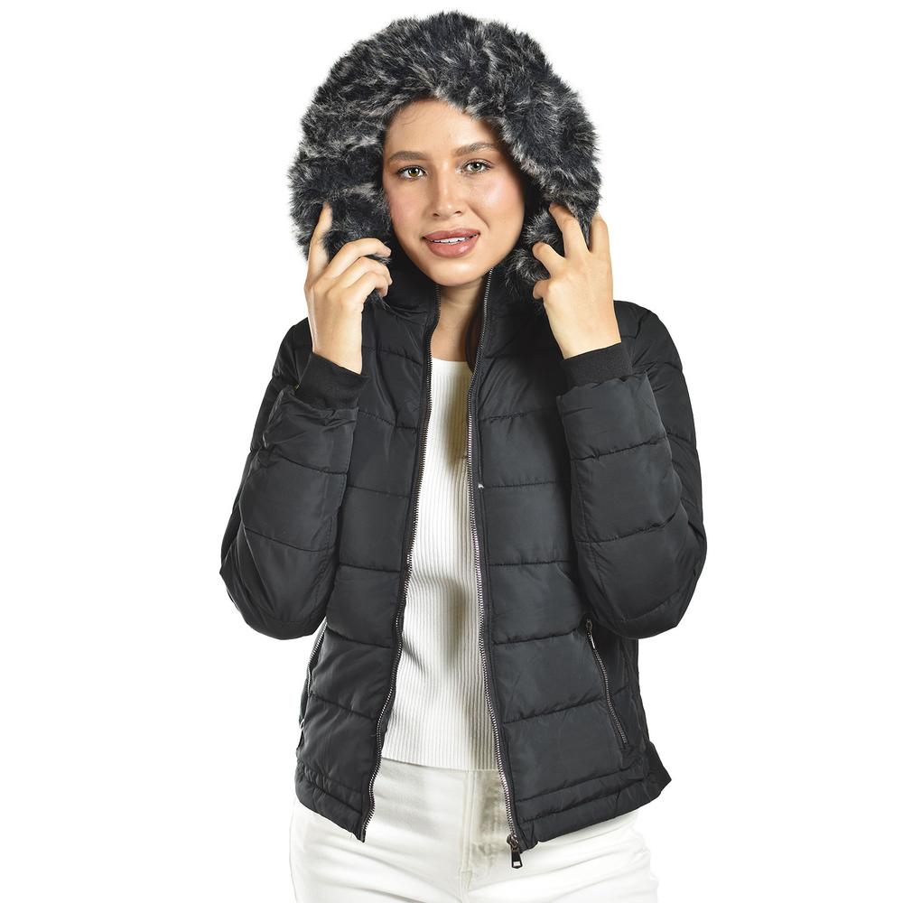 Foto 1 | Chamarra Acolchada Con Capucha Roman Fashion /juvenil  7504 (negro) Negro
