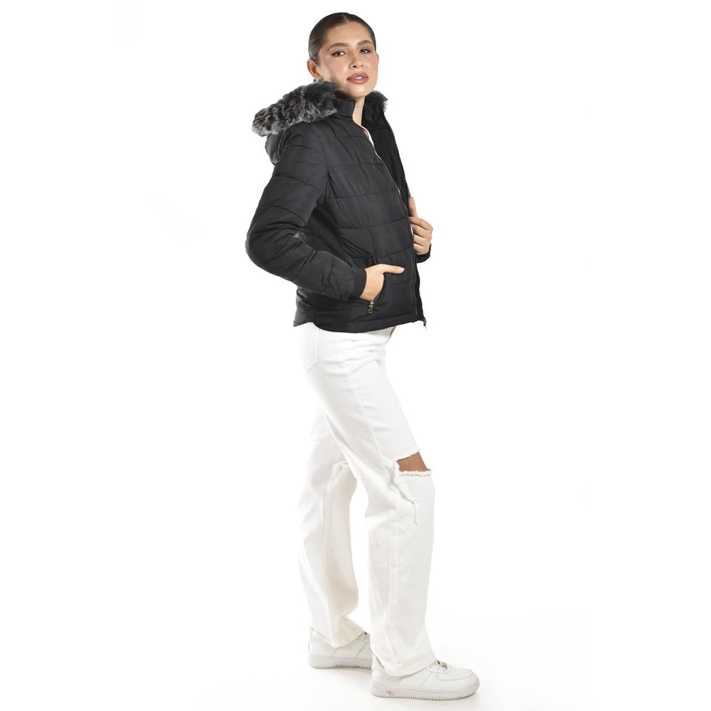 Foto 2 | Chamarra Acolchada Con Capucha Roman Fashion /juvenil  7504 (negro) Negro