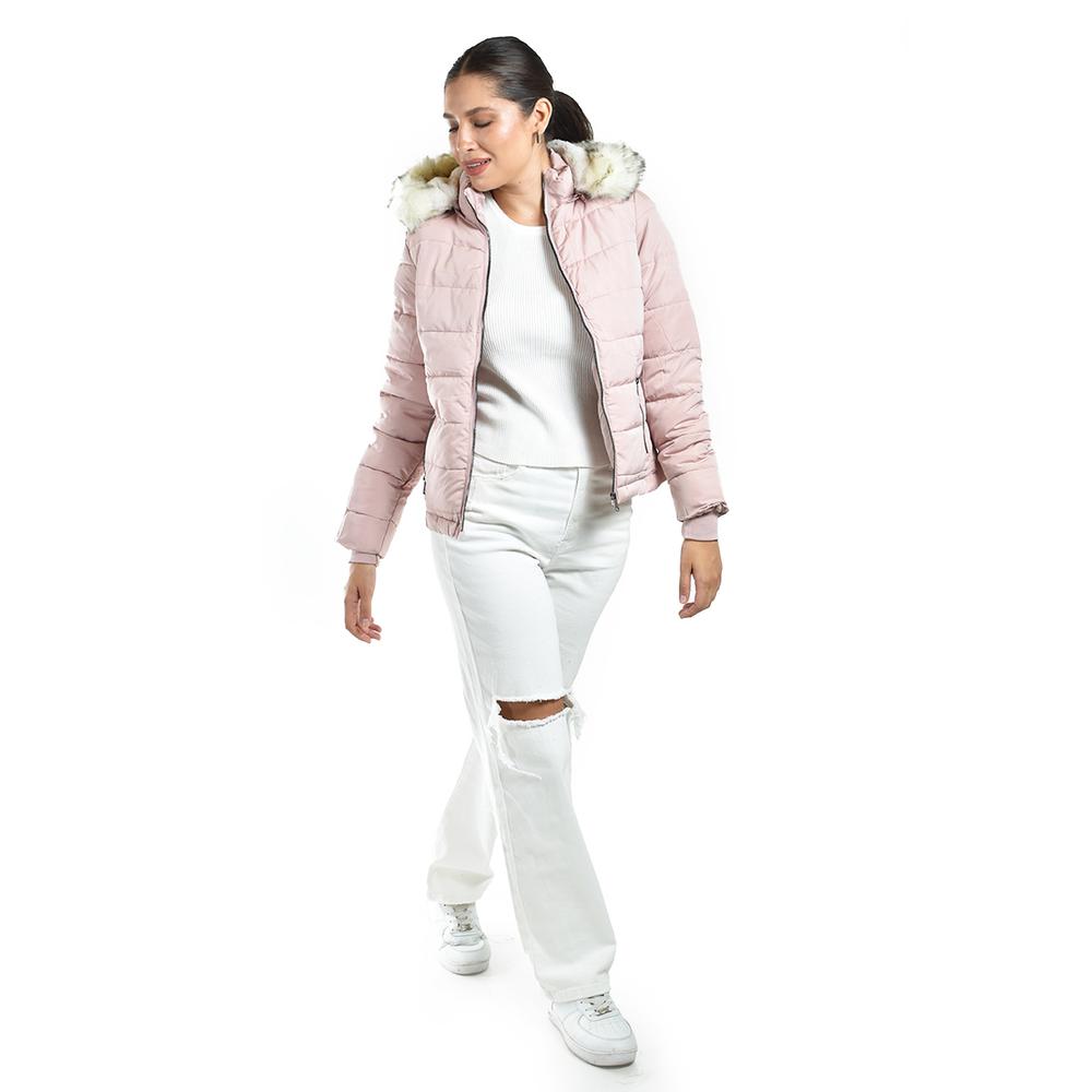 Foto 4 | Chamarra Acolchada Con Capucha Roman Fashion /juvenil  7504 (rosa Palo) Rosa