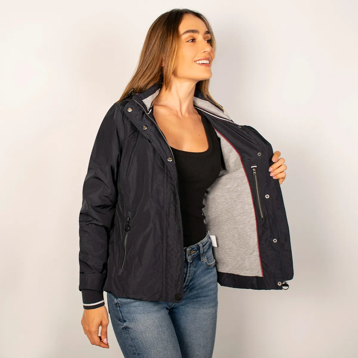 Foto 2 pulgar | Chamarra Greenlander Impermeable Para Mujer Con Capucha Desmontable