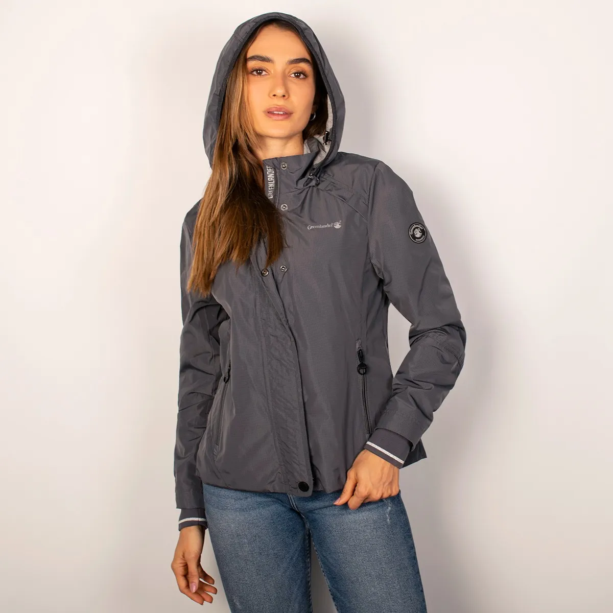 Foto 3 pulgar | Chamarra Greenlander Impermeable Para Mujer Con Capucha Desmontable