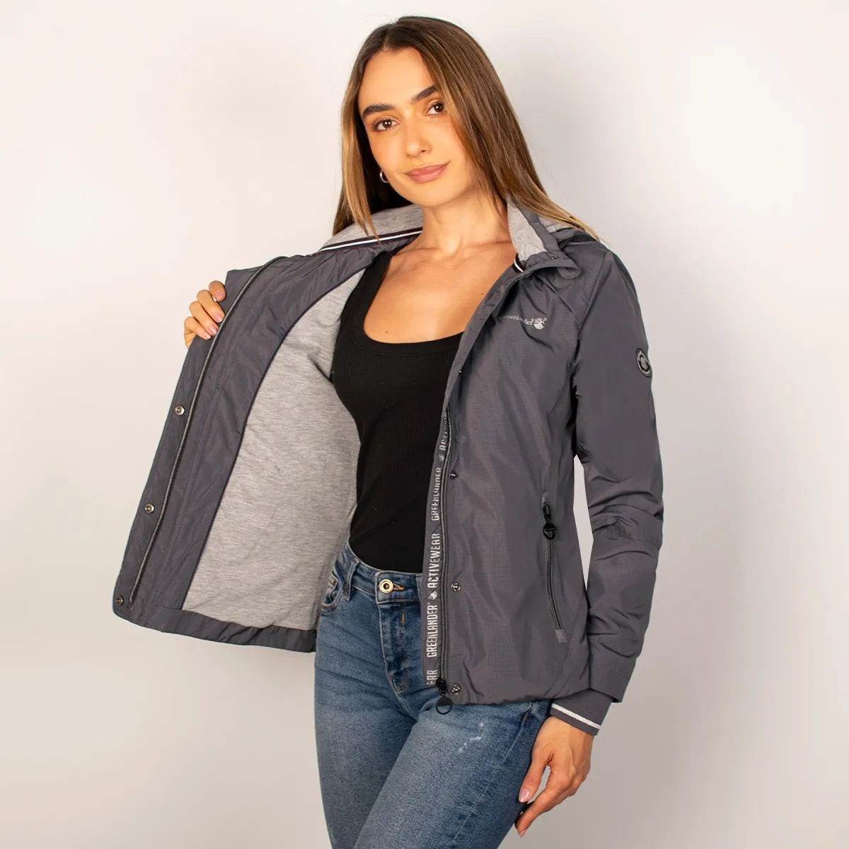 Foto 4 pulgar | Chamarra Greenlander Impermeable Para Mujer Con Capucha Desmontable
