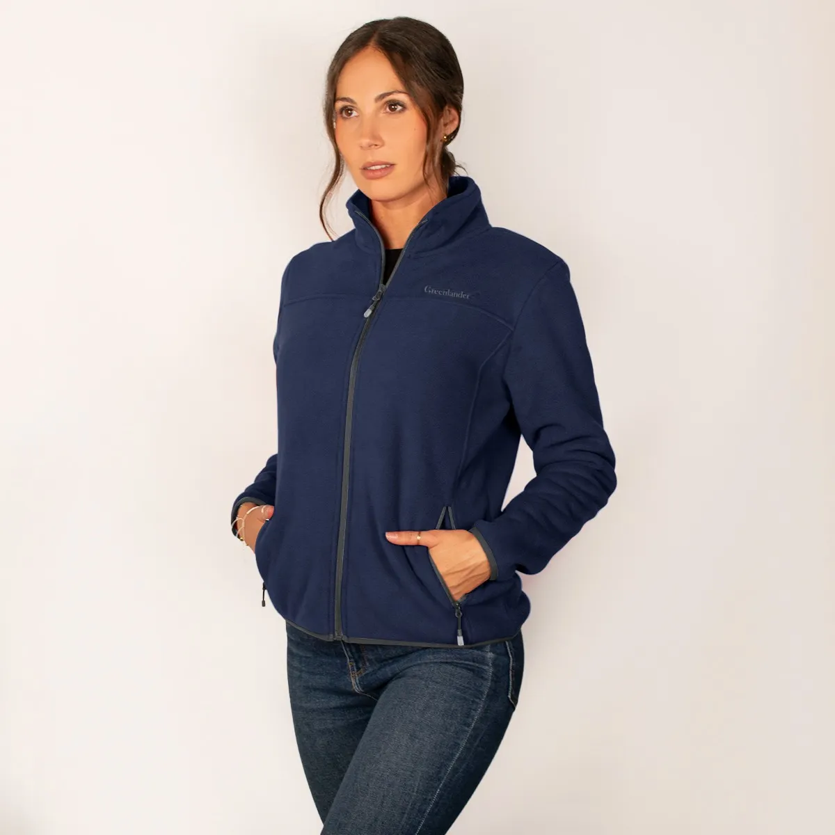 Foto 3 | Chamarra Greenlander Para Mujer Sudadera Fleece Con Gorro Polar