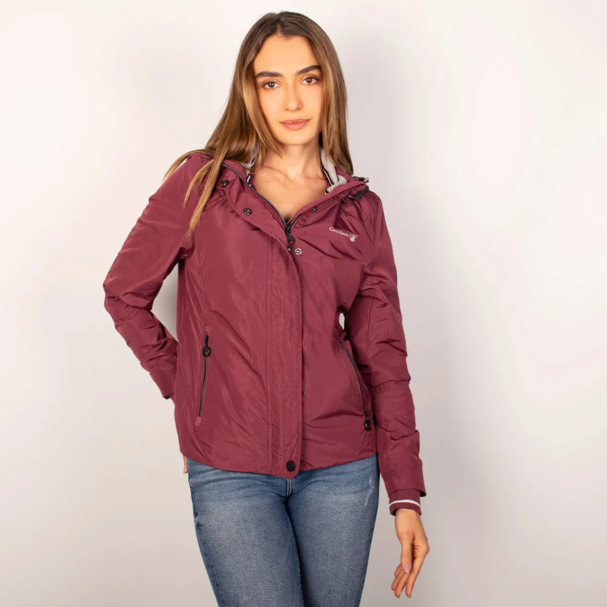 Foto 2 pulgar | Chamarra Greenlander Impermeable Para Mujer Con Capucha Desmontable