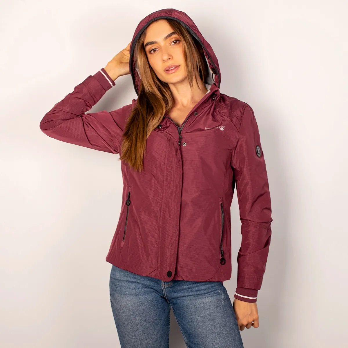 Foto 3 pulgar | Chamarra Greenlander Impermeable Para Mujer Con Capucha Desmontable