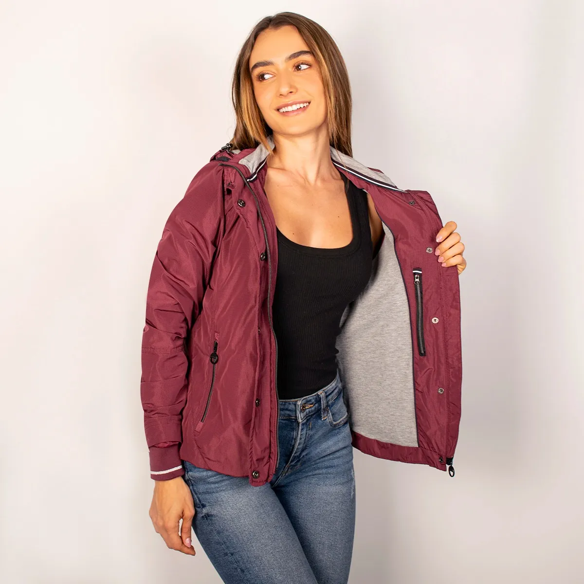 Foto 4 pulgar | Chamarra Greenlander Impermeable Para Mujer Con Capucha Desmontable