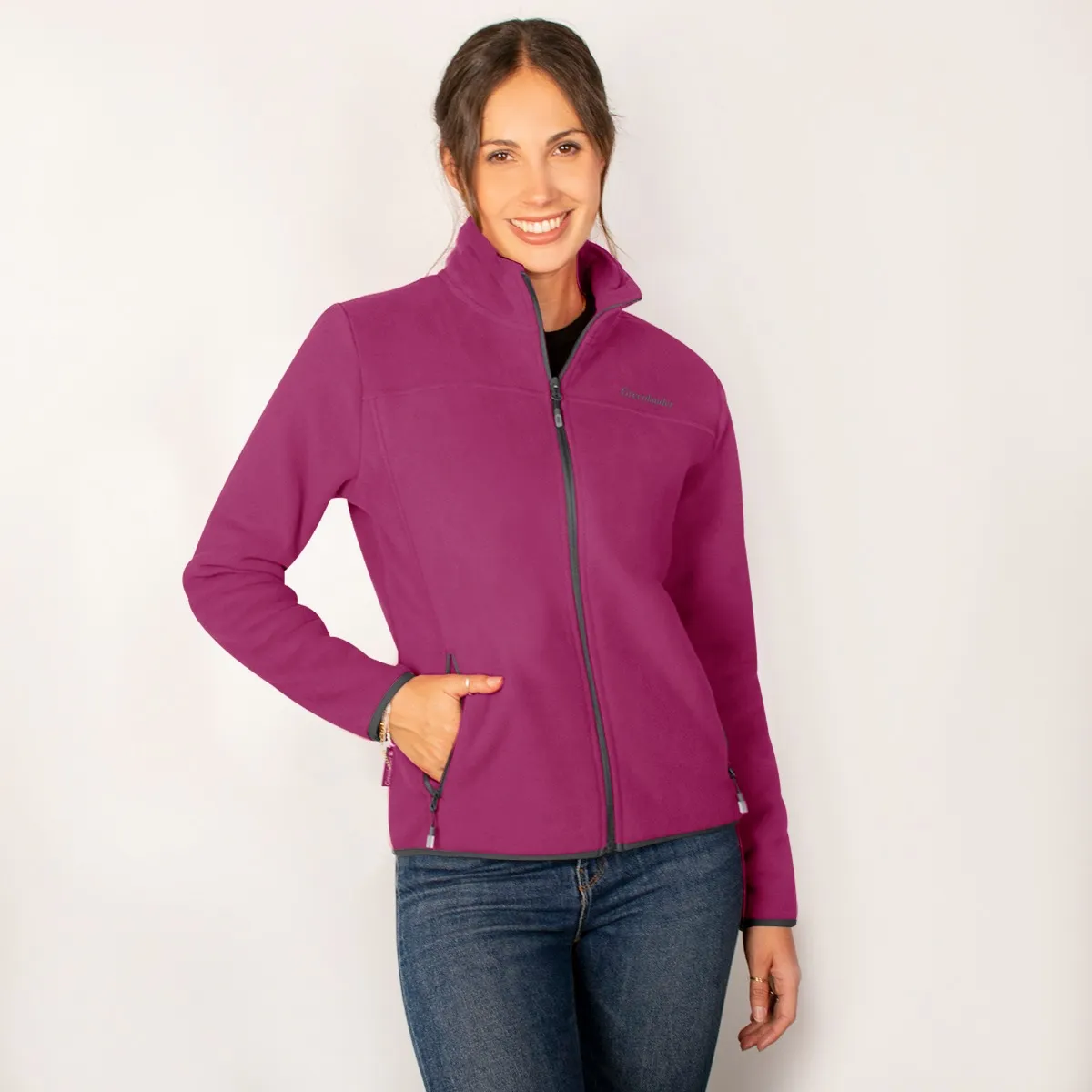 Foto 2 pulgar | Chamarra Greenlander Para Mujer Sudadera Fleece Con Gorro Polar