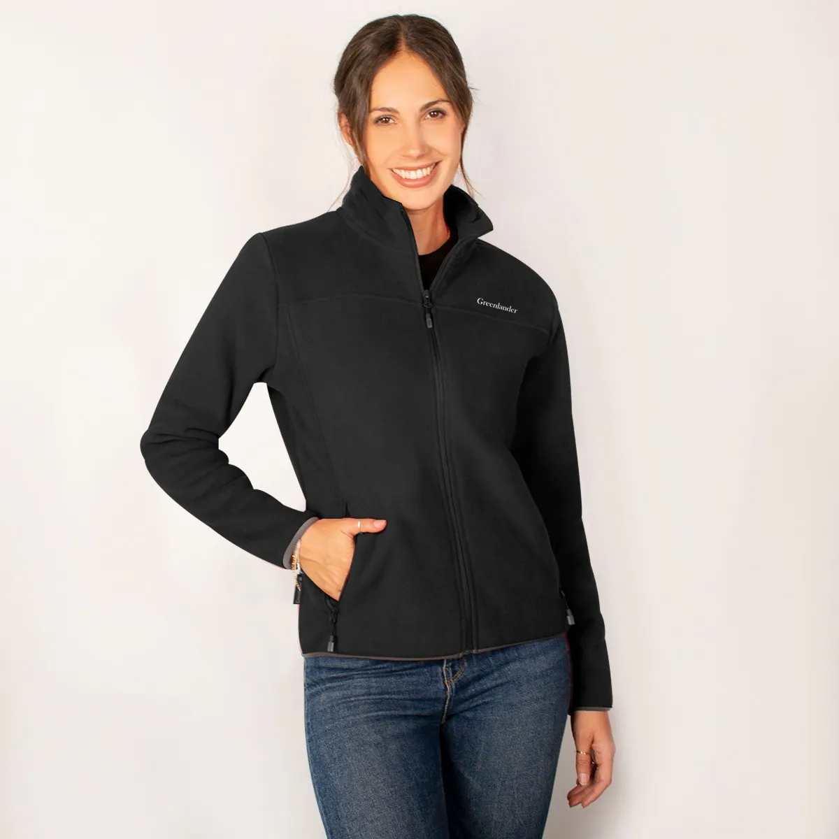 Foto 1 | Chamarra Greenlander Para Mujer Sudadera Fleece Con Gorro Polar