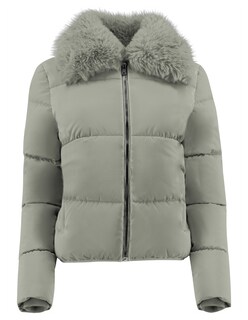 Foto 5 | Chamarra Mujer Cuello Con Peluche Acolchada Verde Olivo Roosevelt A273