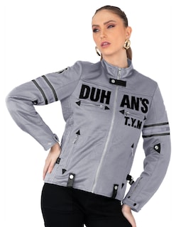 Foto 1 | Chamarra Mujer Biker Con Proteccion Gris Roosevelt A317