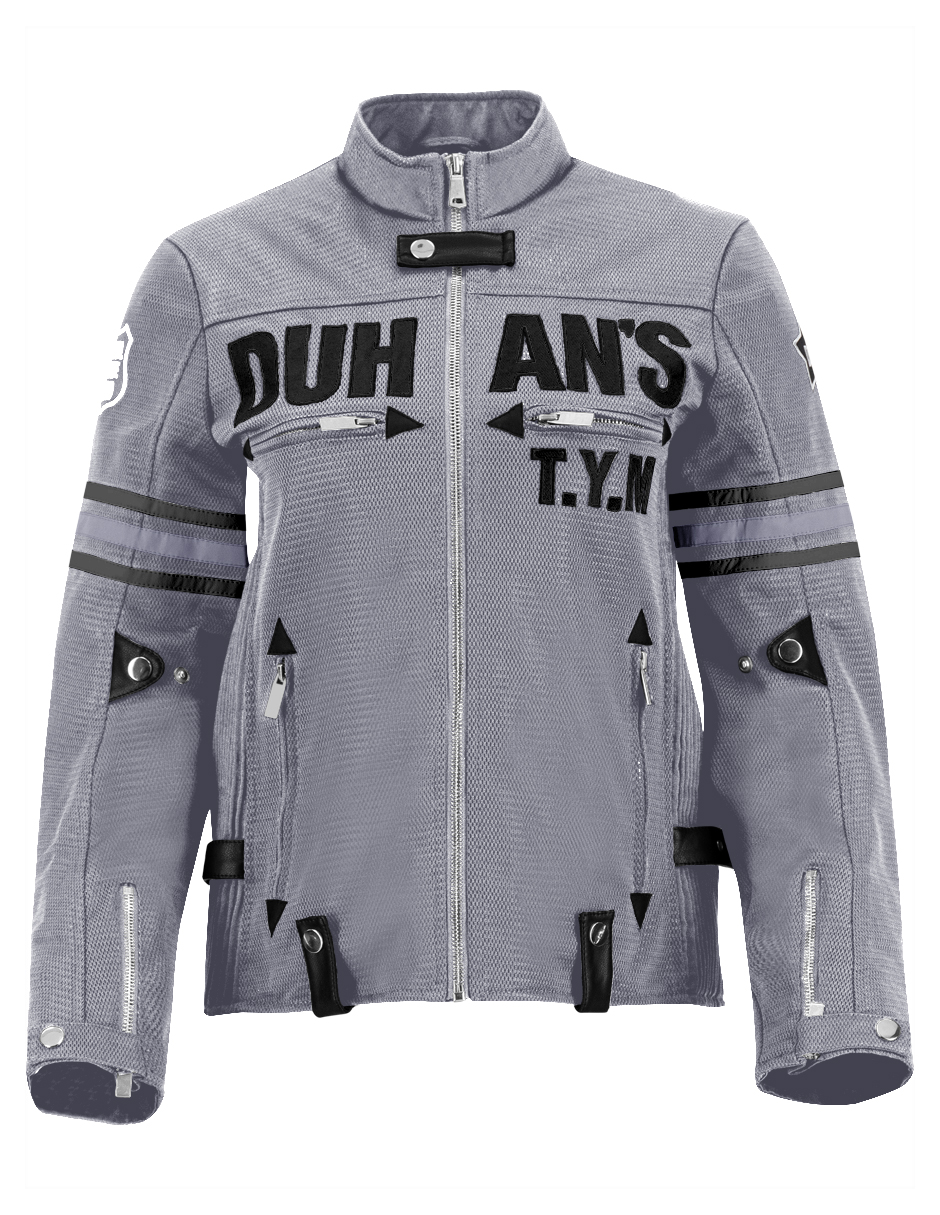 Foto 5 pulgar | Chamarra Mujer Biker Con Proteccion Gris Roosevelt A317