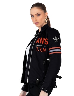 Foto 2 | Chamarra Mujer Biker Con Proteccion Naranja Roosevelt A317
