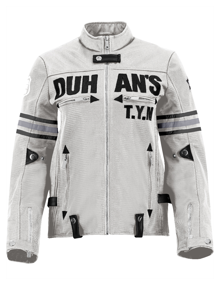 Foto 5 pulgar | Chamarra Mujer Biker Con Proteccion Blanco Roosevelt A317