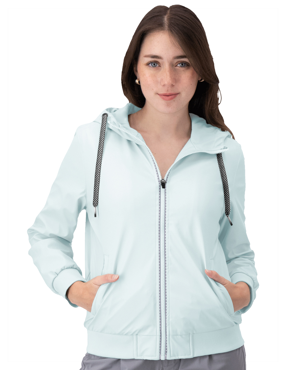 Foto 2 pulgar | Chamarra Boombre Mujer Premium Con Capucha Azul Celeste Roosevelt C371