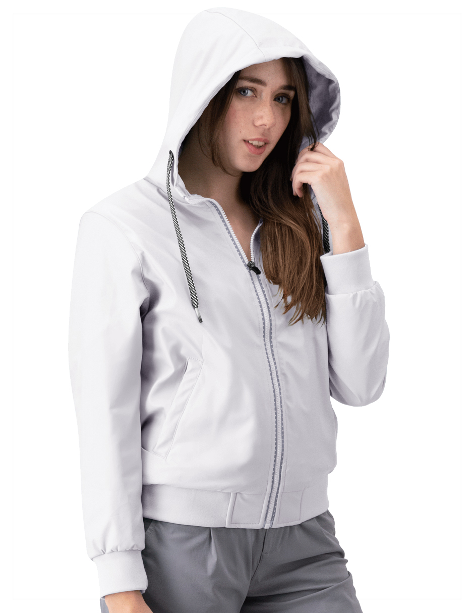 Foto 3 pulgar | Chamarra Boombre Mujer Premium Con Capucha Beige Claro Roosevelt C371