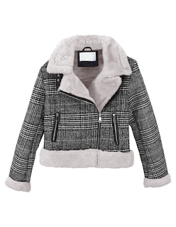 Foto 4 | Chamarra Vintage Glamur Mujer Afelpada Gris Obscuro Roosevelt A307