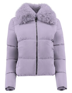 Foto 5 | Chamarra Mujer Cuello Con Peluche Acolchada Lila Roosevelt A273