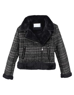 Foto 4 | Chamarra Vintage Glamur Mujer Afelpada Negro Roosevelt A307
