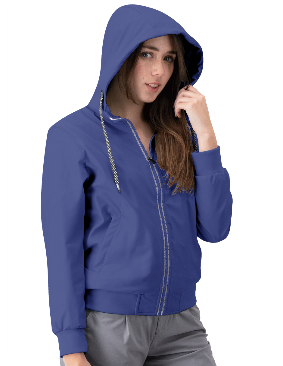 Foto 2 | Chamarra Boombre Mujer Premium Con Capucha Azul Roosevelt C371
