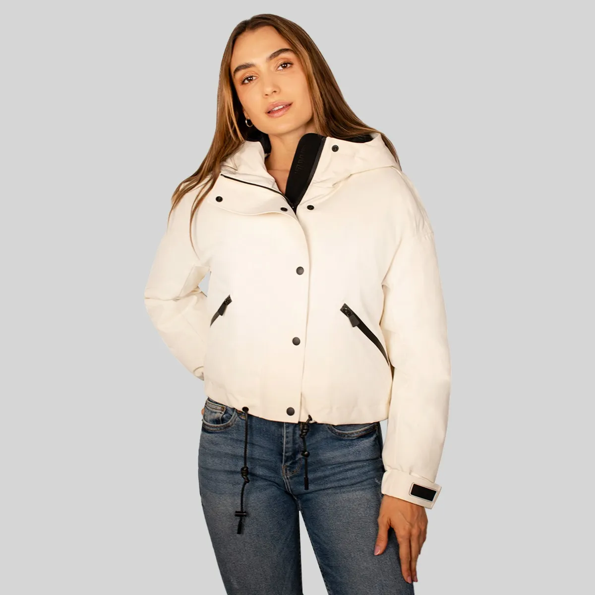 Foto 3 pulgar | Chamarra Greenlander Para Mujer Bomber Con Capucha Fija