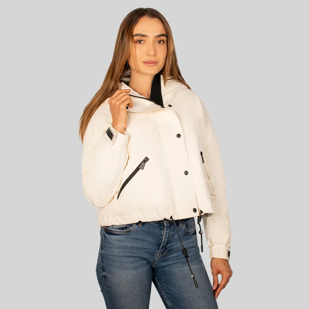 Foto 6 pulgar | Chamarra Greenlander Para Mujer Bomber Con Capucha Fija