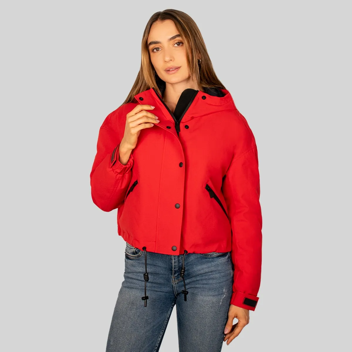 Foto 3 pulgar | Chamarra Greenlander Para Mujer Bomber Con Capucha Fija
