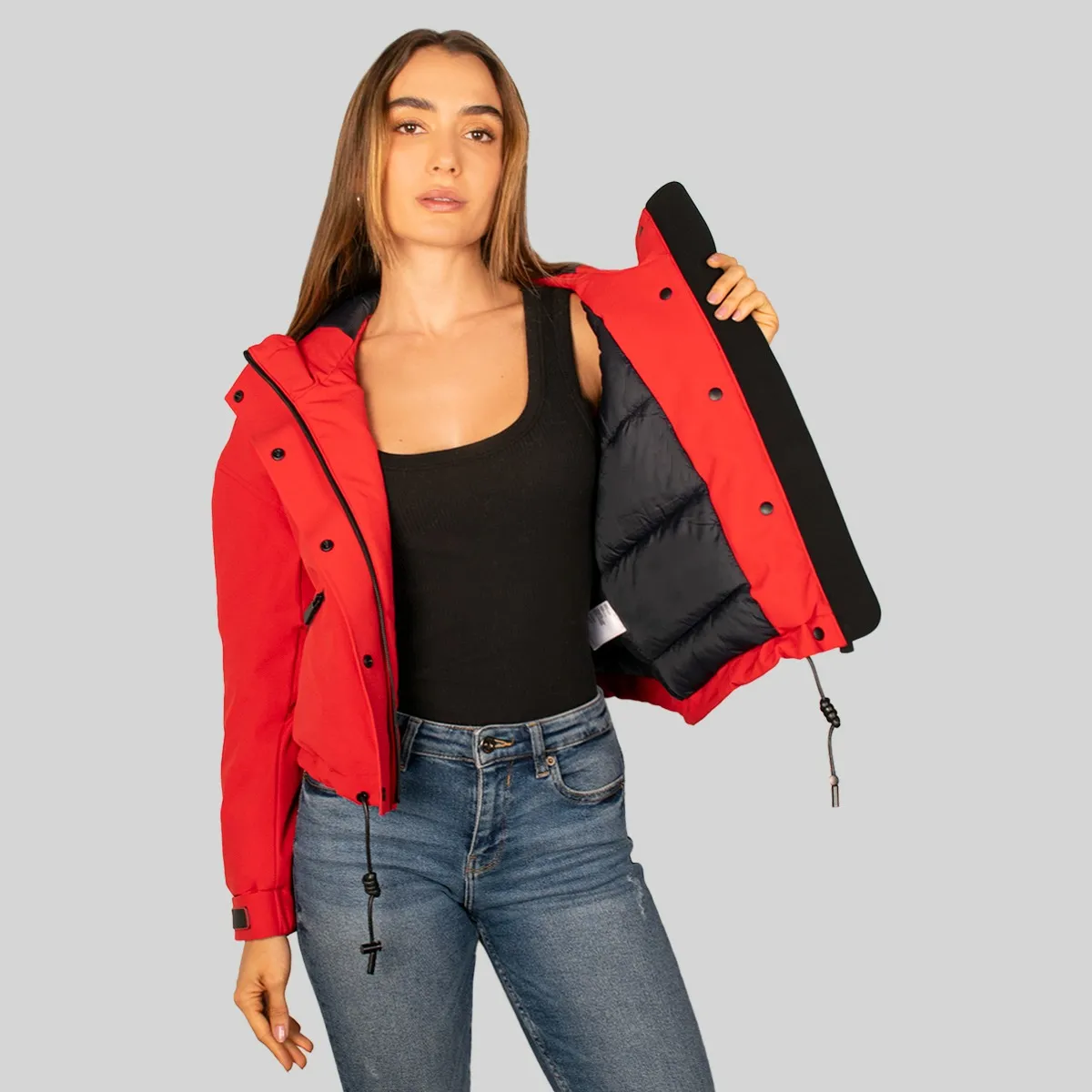 Foto 5 pulgar | Chamarra Greenlander Para Mujer Bomber Con Capucha Fija